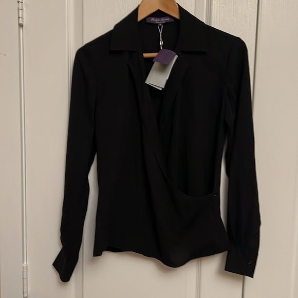 NWT RALPH LAUREN PURPLE LABEL SILK BLOUSE - Picture 8 of 15
